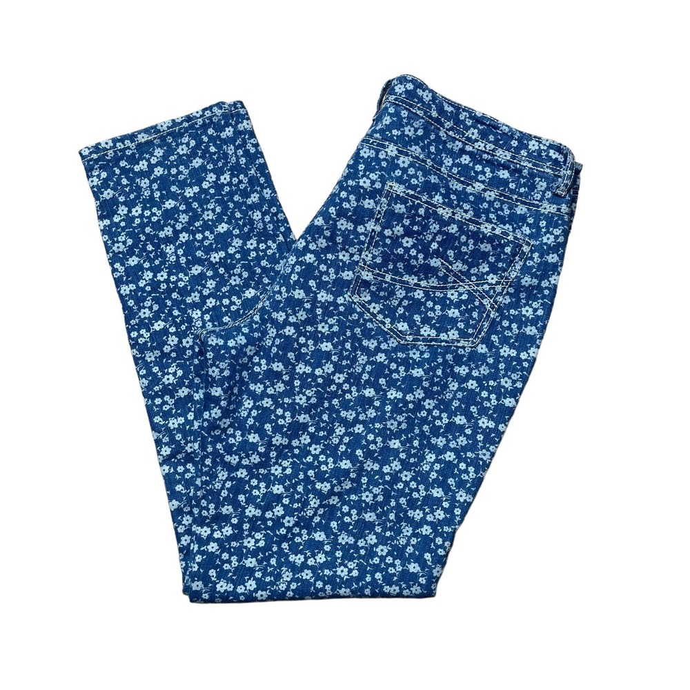Canyon River Blues Ankle Biter Women's Flower Floral Blue Skinny Jeans Size 14